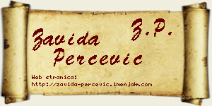 Zavida Perčević vizit kartica